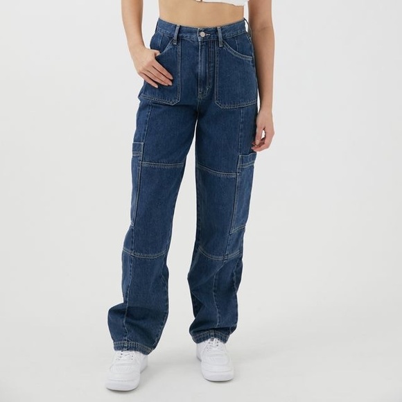 BDG Kate High-Waisted Baggy Cargo Jean - Picture 1 of 4